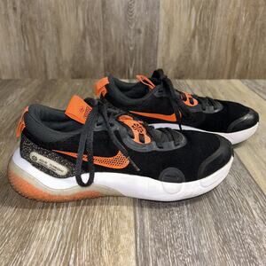 Nike Kids Youth US Size 4.5Y Explore Next Nature Black Orange Shoes DC5860-001